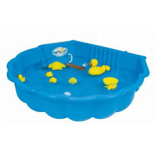 3toysm Art. 69660 Sandpit Big shell blue with cover Smilšu kasti ar pārklājumu