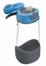 B.Box Sport Bottle Art.BB00609 Blue Slate Детская спортивная бутылочка с силиконовым носиком 9+ мес,450 мл