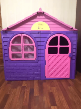 3toysm Art.201 Children's playhouse with curtain rods and curtains pink-purple
