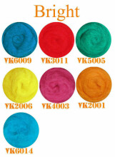 Wool Felt Art.VKMIX26-50 Шерсть разноцветная для Сухого и Мокрого валяния,5 шт.(50г)