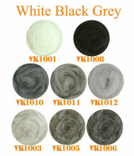 Wool Felt Art.VKMIX29-50 Шерсть разноцветная для Сухого и Мокрого валяния,5 шт.(50г)