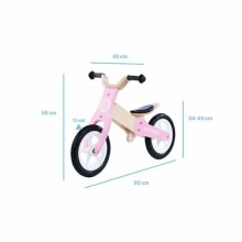 Moovkee  Runner Jane Art.152061 Pink Bērnu skrējritenis ar koka rāmi 2 vienā