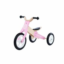 Moovkee  Runner Jane Art.152061 Pink Детский велосипед/бегунок с деревянной рамой 2 в 1