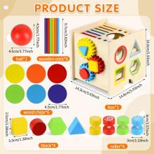 Kidsworld Montessori Wooden Art.152078 Colour Sorting Game, Sensory Toy, Baby Shape Sorter