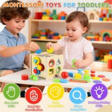 Kidsworld Montessori Wooden Art.152078 Colour Sorting Game, Sensory Toy, Baby Shape Sorter