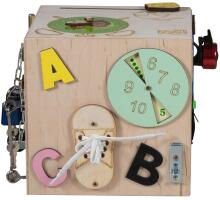 3toysm MONTESSORI  Natural small kube Art.KM3 koka attīstības kubs