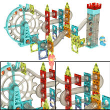 Ikonka Art.KX4772 Klocki magnetyczne marble tor kulkowy z dźwiękiem muzyką 118 elementów
