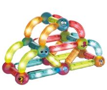 Ikonka Art.KX4771 Luminous magnetic blocks for small children 52 elements