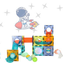 Ikonka Art.KX5144_2 Luminous magnetic marble ball track 49 elements