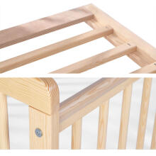 La Bebe™ Kids Wood Cot Tomi 20 Art.152181 Natural Детская деревянная кроватка 120x60см