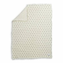 Elodie Details Soft Cotton Blanket 75x100 см Monogram One Size White/Black Одеяло