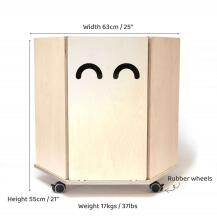 Wooden Toy Chest Art.BBO005 Natural Деревянный ящик для игрушек