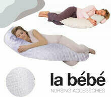 „La Bebe ™ Moon“ motinystės pagalvė Art.152341 Šviesiai smėlio spalvos Didelė pagalvė nėščioms moterims su atminties putomis (ypač minkšta ir tyli, prisitaikančia prie kūno) 195 cm