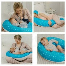 La Bebe™ Moon Maternity Pillow Art.152342 Old Rose Большая подушка для беременных с наполнителем из синтепона (синтепух,особенно мягкий и тихий )195см