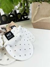 La Bebe™ NO Baby Mittens Art. 9-02-30 White Bērnu dūraiņi no mīkstas kokvilnas