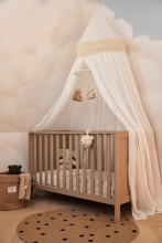 Jollein Canopy Vintage Art.002-005-67030 Boho Lace Ivory - Универсальный тюлевый балдахин для детской кроватки (245 cм)