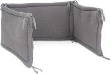 Jollein Bumper Art.004-895-65354 Bliss Knit Storm Grey -  Apmalīte bērnu gultiņai