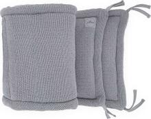 Jollein Bumper Art.004-895-65354 Bliss Knit Storm Grey -  Apmalīte bērnu gultiņai
