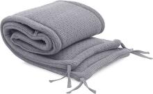 Jollein Bumper Art.004-895-65354 Bliss Knit Storm Grey -  Apmalīte bērnu gultiņai