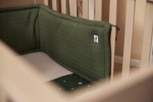 Jollein Bumper Art.004-895-67010 Pure Knit Leaf Green -  Apmalīte bērnu gultiņai