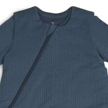 Jollein Newborn Art.015-410-66040 Basic Stripe Jeans Blue  - спальный мешок с рукавами 60см