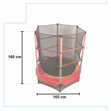 Ikonka Art.KX4727 Children's garden trampoline net 165x160cm red