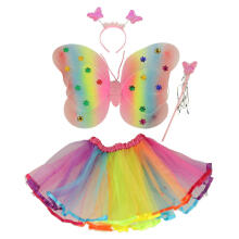 Ikonka Art.KX4591 Butterfly costume wings rainbow fairy
