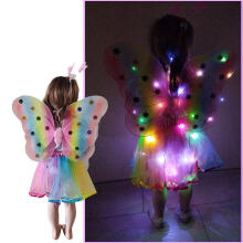 Ikonka Art.KX4591 Butterfly costume wings rainbow fairy