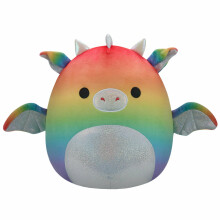 SQUISHMALLOWS W15 Rainbow Plīša rotaļlieta, 30 cm
