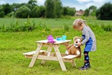 Timbela Wooden Table Art.M012-1 Bērnu piknika galds ar soliņiem