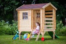 Timbela Wooden Playhouse  Art.M501C Игровая деревянная площадка/домик для сада