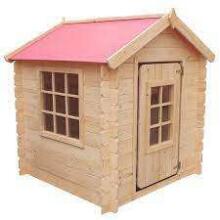 Timbela Wooden Playhouse  Art.M570R-1 koka rotaļu mājiņa/laukums