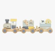 Label Label Wooden Train Art.TR-303501   Деревянный паровозик с фигурками