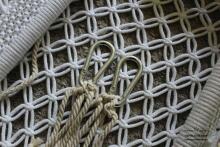HandicraftBee Art.153323 High-quality adjustable knitted swing for babies in dark gray (made in Latvia)