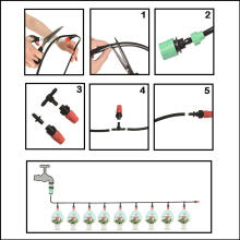 Ikonka Art.KX4733_1 Water curtain garden sprinkler 15m