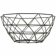 Ikonka Art.KX4680 Fruit basket vegetable bowl large metal bowl black