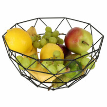 Ikonka Art.KX4680 Fruit basket vegetable bowl large metal bowl black