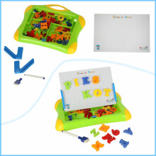 Ikonka Art.KX4677_1 Magnetic board for learning numbers letters green