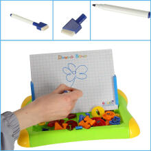 Ikonka Art.KX4677_1 Magnetic board for learning numbers letters green