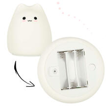 Ikonka Art.KX4597 Silicone night light white cat