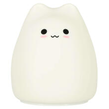 Ikonka Art.KX4597 Silicone night light white cat