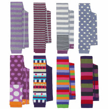 Weri Spezials Leggins for Children Lavender Stripes ART.WERI-0006 High quality children's cotton leggings for girls with cute design
