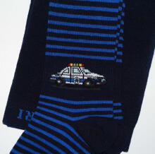 Weri Spezials Bērnu Zeķubikses Police Car Navy ART.SW-1103 Augstas kvalitātes bērnu kokvilnas Zeķubikses zēniem
