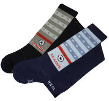 Weri Spezials Bērnu Zeķubikses Football League Navy and Light Blue ART.SW-1674 Augstas kvalitātes bērnu kokvilnas Zeķubikses zēniem
