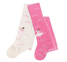 Weri Spezials Детские колготки Ballet Dancer Dark Pink ART.WERI-6025 Высококачественные детские хлопковые колготки для девочек с милым дизайном