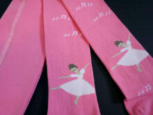 Weri Spezials Детские колготки Ballet Dancer Dark Pink ART.WERI-6025 Высококачественные детские хлопковые колготки для девочек с милым дизайном