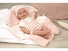 Arias Baby Doll Art.AR60750 Pink  Mazuļu lelle ar sedziņu, 35cm