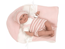 Arias Baby Doll Art.AR60750 Pink Lėlė kūdikiui su antklode, 35cm