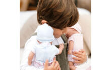 Arias ELEGANCE Art.AR50695 Small Twin Newborn Baby Dolls With Carrycot, 26cm