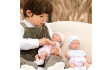 Arias ELEGANCE Art.AR50695 Small Twin Newborn Baby Dolls With Carrycot, 26cm